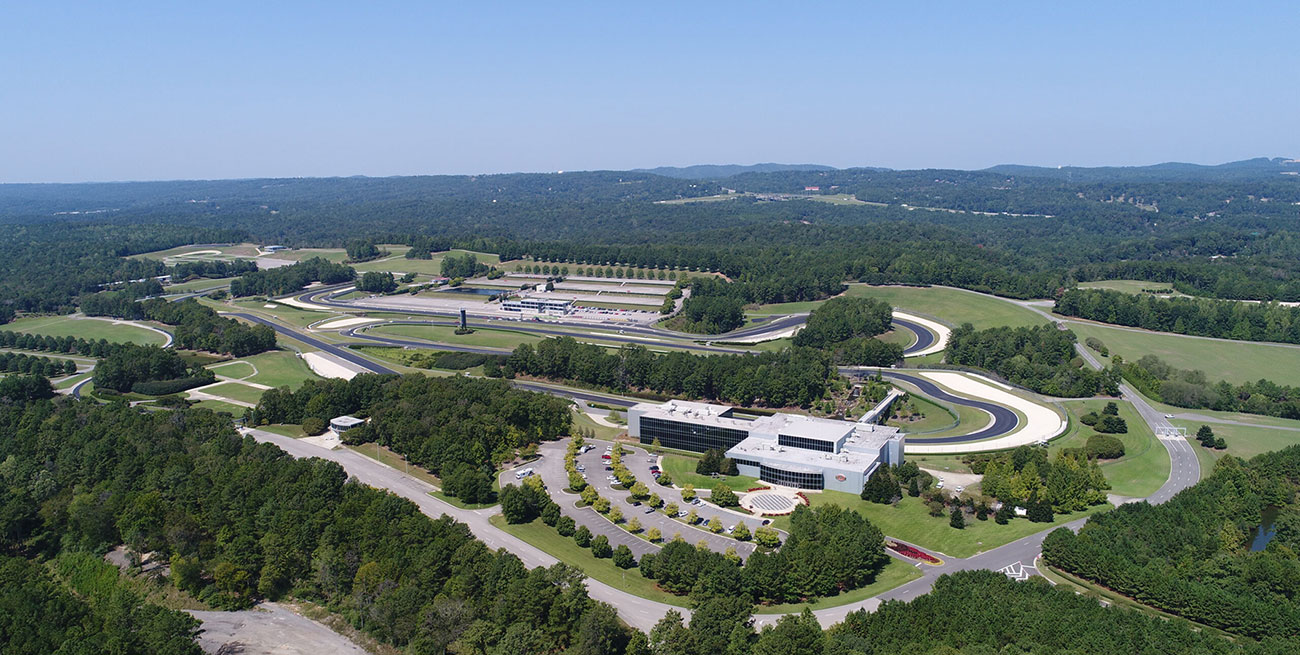 Arial view of the Barber Vintage Motorsports Museum. 