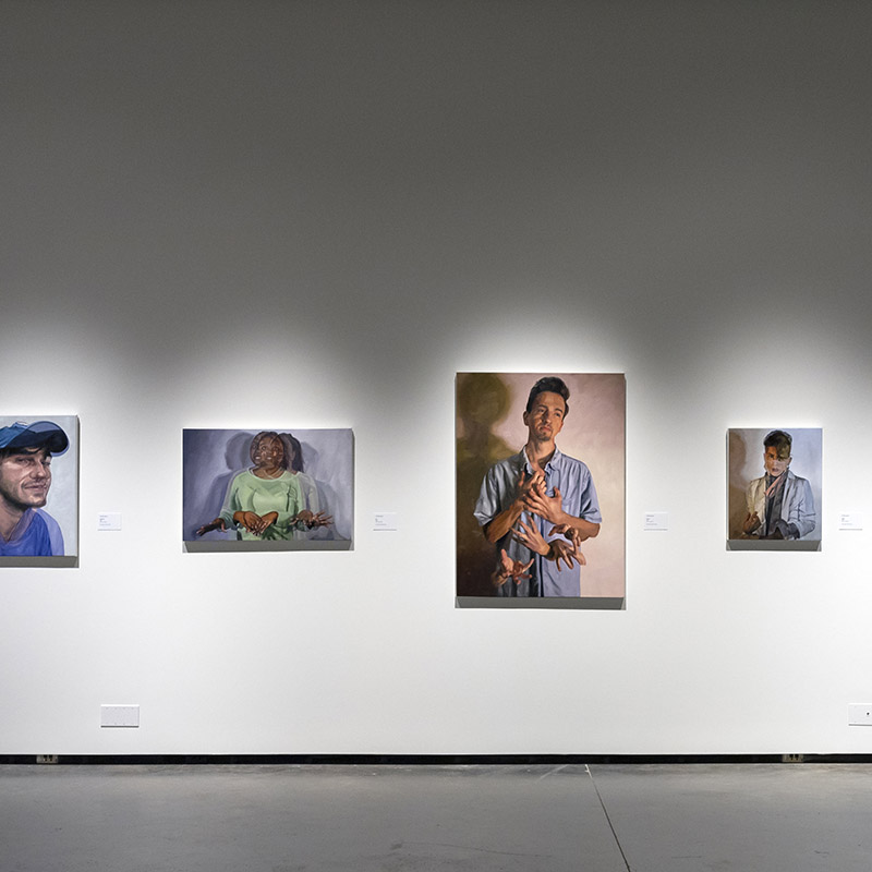Installation view 2021 UAB Department of Art and Art History BFA Exhibition, Abroms-Engel Institute for the Visual Arts, University of Alabama at Birmingham, Birmingham, Alabama, April 19 – May 1, 2021, ©️ 2020 AEIVA, UAB Photo: Sheleka Laseter.