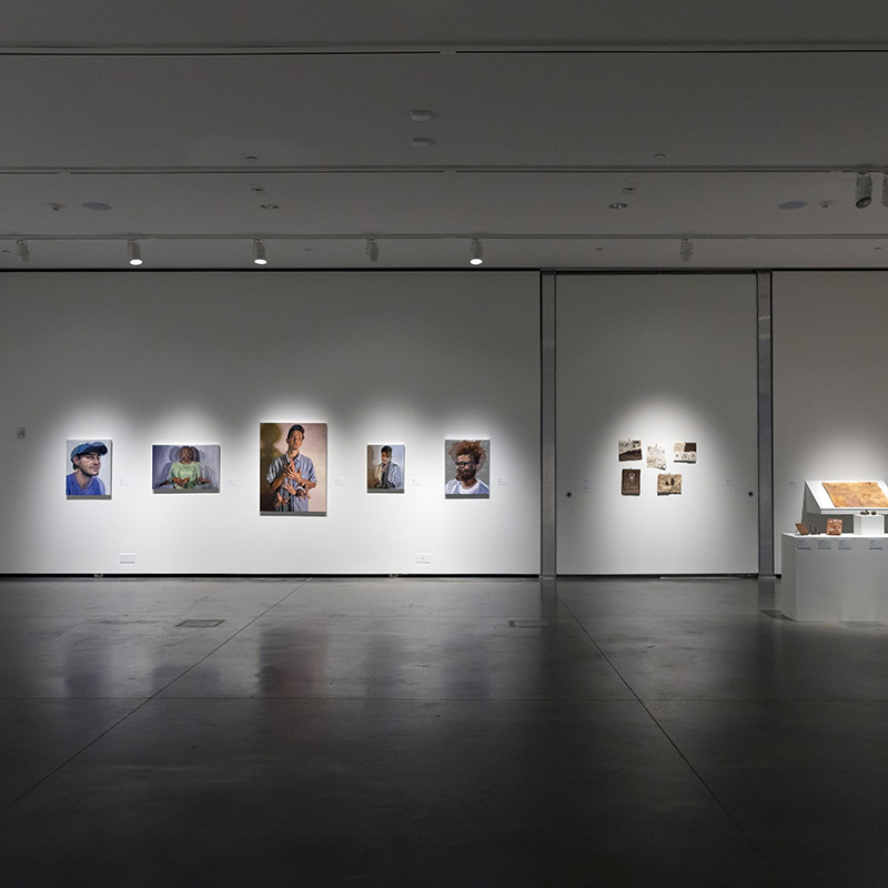 Installation view 2021 UAB Department of Art and Art History BFA Exhibition, Abroms-Engel Institute for the Visual Arts, University of Alabama at Birmingham, Birmingham, Alabama, April 19 – May 1, 2021, ©️ 2020 AEIVA, UAB Photo: Sheleka Laseter.