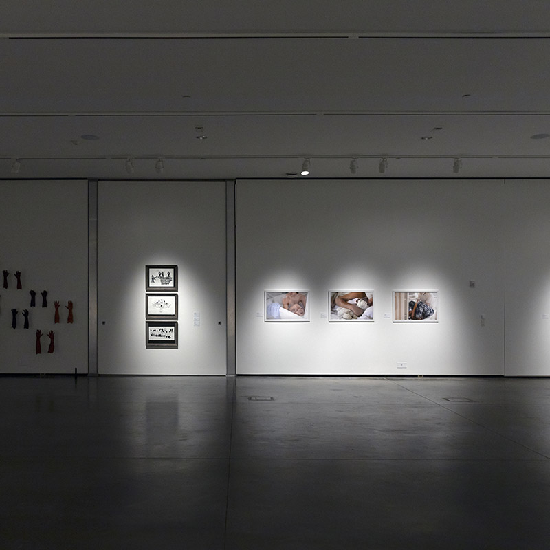 Installation view 2021 UAB Department of Art and Art History BFA Exhibition, Abroms-Engel Institute for the Visual Arts, University of Alabama at Birmingham, Birmingham, Alabama, April 19 – May 1, 2021, ©️ 2020 AEIVA, UAB Photo: Sheleka Laseter.