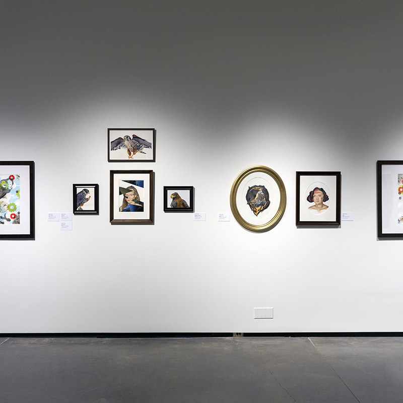 Installation view 2021 UAB Department of Art and Art History BFA Exhibition, Abroms-Engel Institute for the Visual Arts, University of Alabama at Birmingham, Birmingham, Alabama, April 19 – May 1, 2021, ©️ 2020 AEIVA, UAB Photo: Sheleka Laseter.