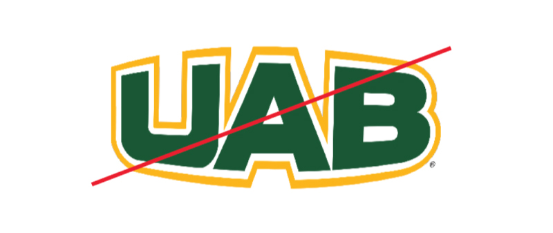 graphic showing inappropriate monogram usage example 5