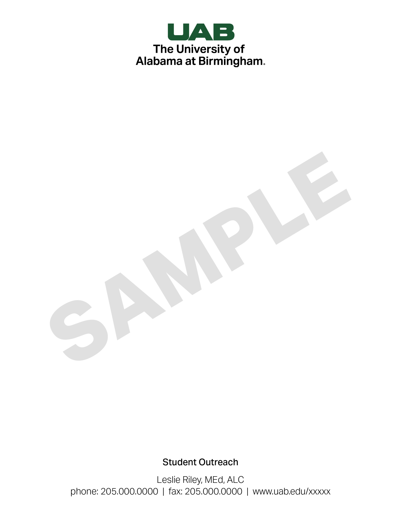 Memo sample