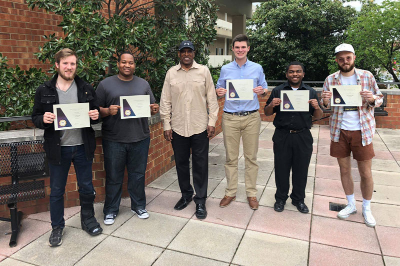 The Avid-certified students with Dr. Panion. 