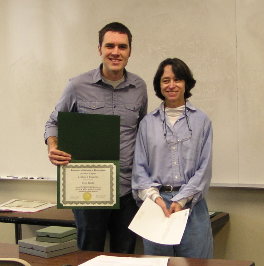 Outstanding Grad-TA- Barker Award Student - Nate Brady