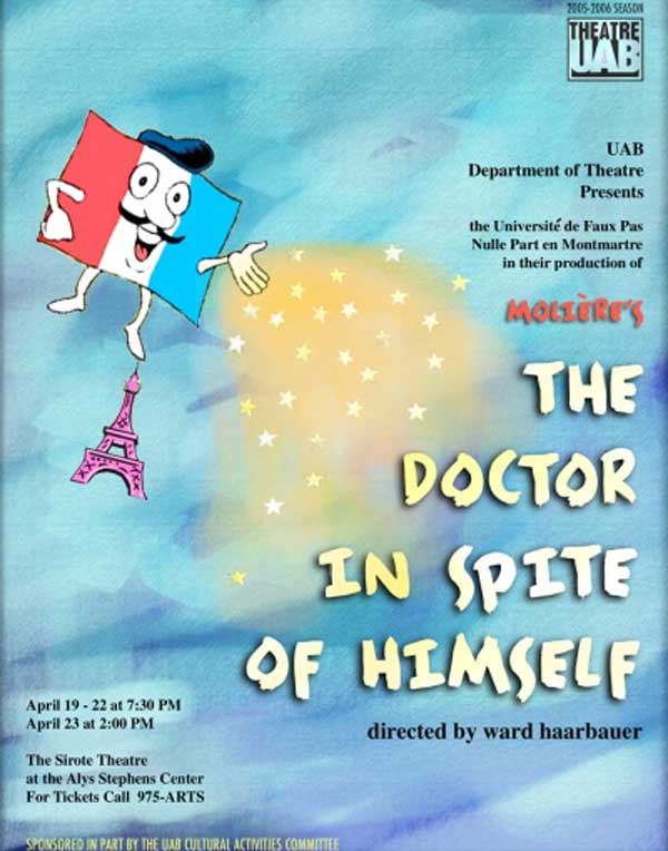 The Doctor in Spite of Himself poster.