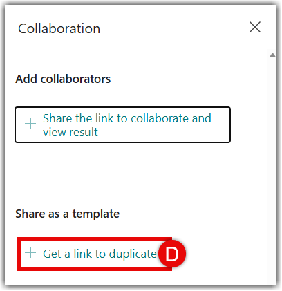 Get duplicate quiz link