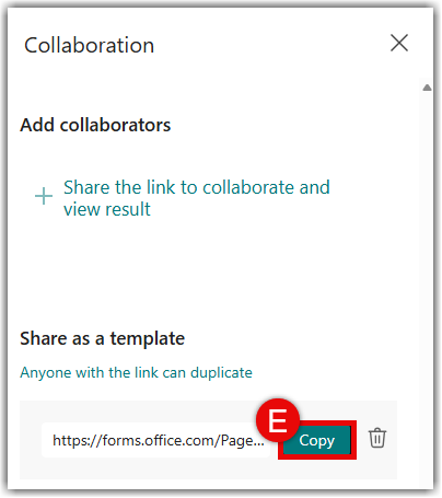 Copy duplicate link