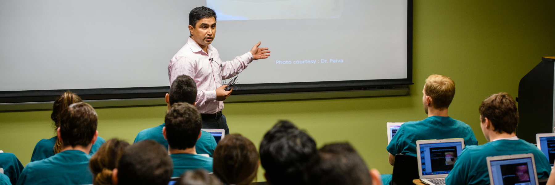 Dr. Chavali teaching a class