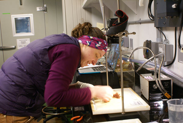 Sabrina Heiser in lab.