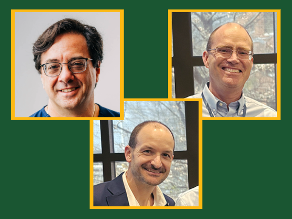 From left, David Askenazi, M.D., MPH, Kyle Wood, M.D., and John Knight, Ph.D.