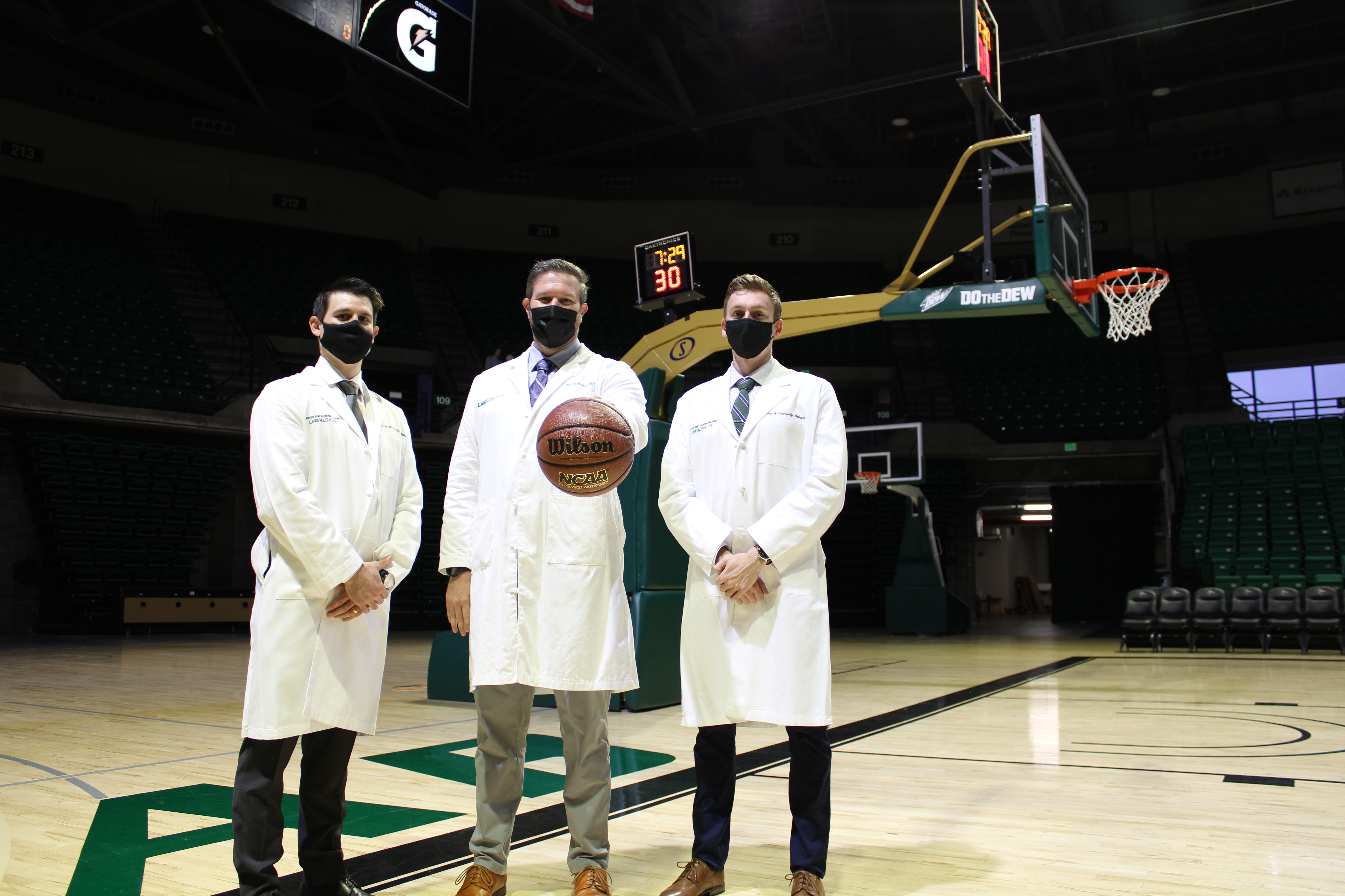 Left to right, Matthew Miesch, M.D., Ian McKeag, M.D., and Christian Muller, D.O.