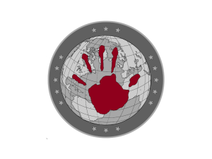 SOST logo of a red handprint on a grey globe background.