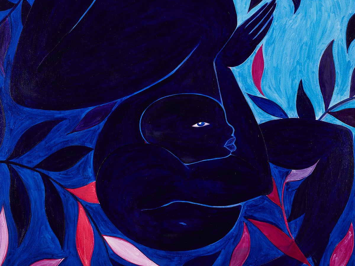 Blue and black pattern