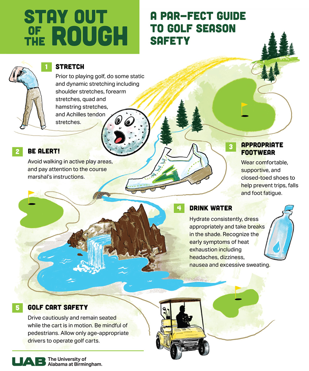 Golf Safety tips graphic 2