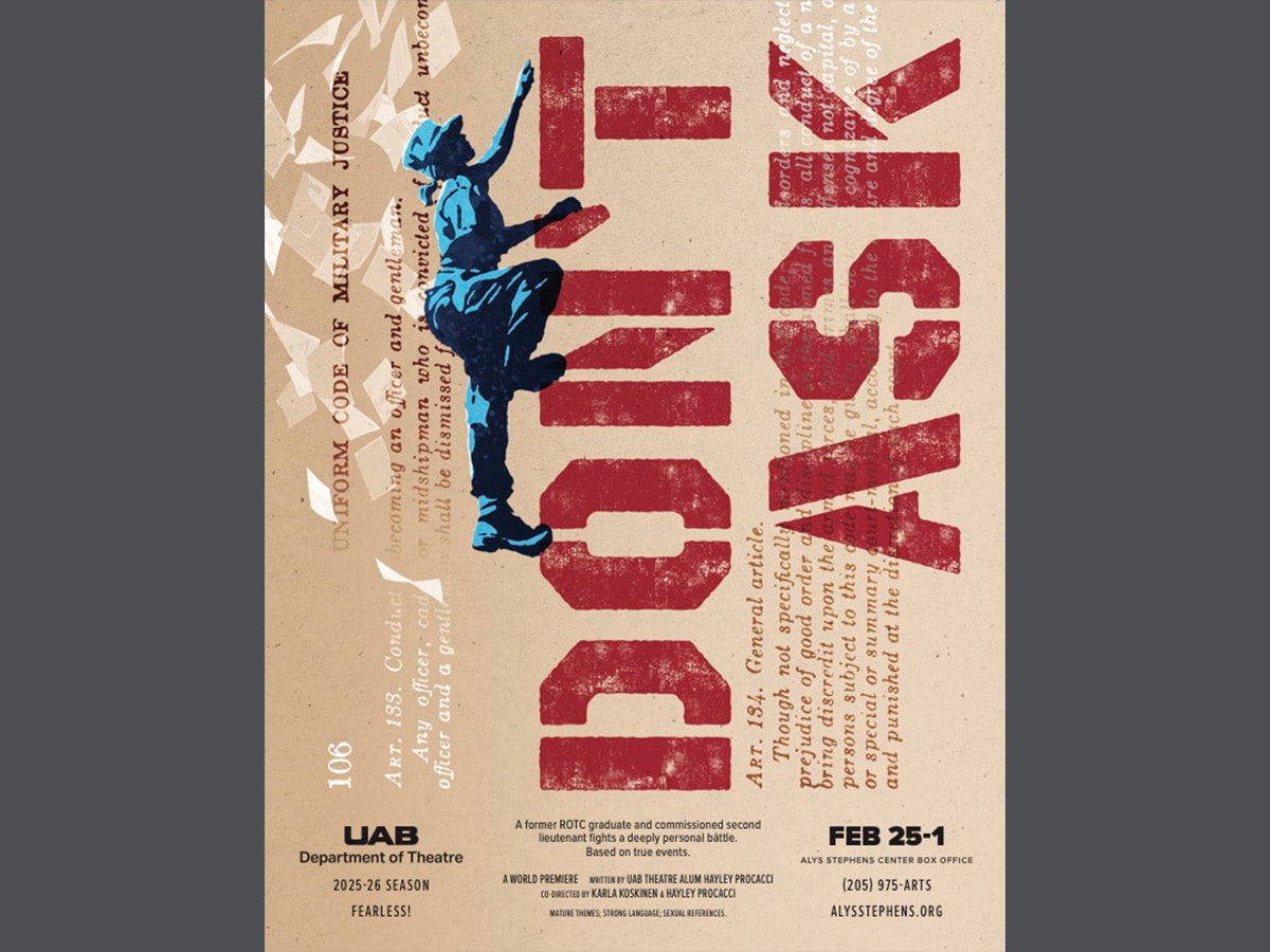 Graphic poster for UAB Theater production 
