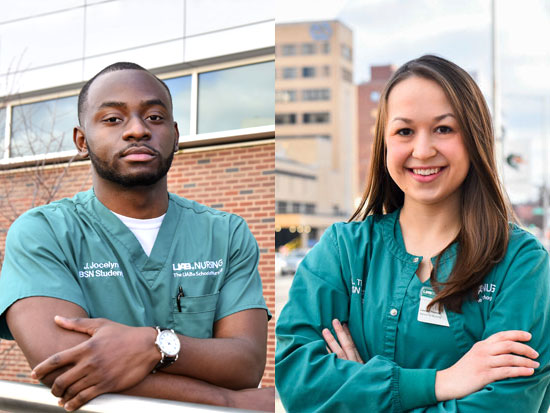 BSN students Jean Jocelyn and Lauren Thomas