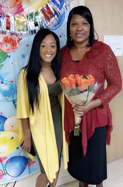 Alicia smiling with her late grandmother