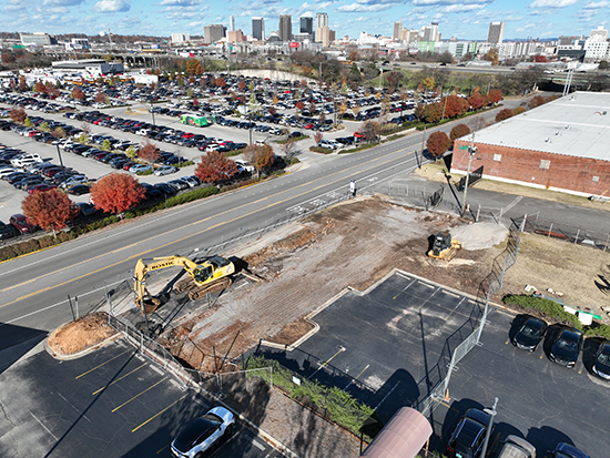 Demo work at 825 Building